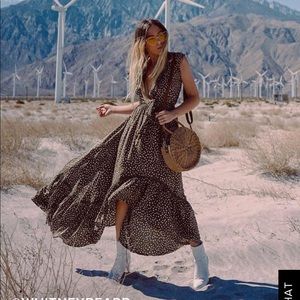 Kivari CAPRI OLIVE GREEN POLKA DOT dress